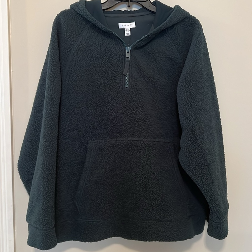 Topshop fleece 1/4 zip pullover